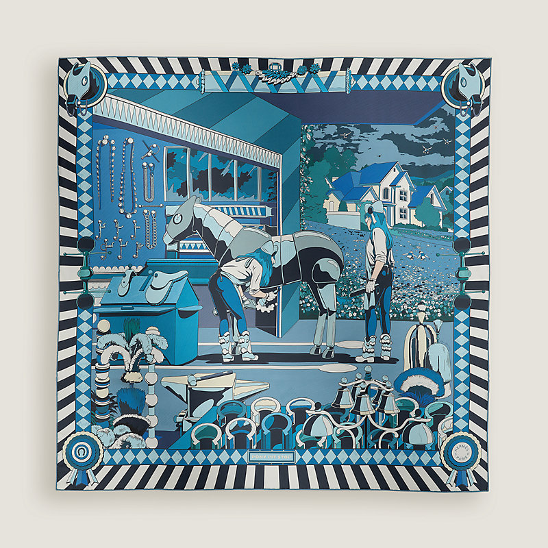 *華やかでエレガントな一枚*【HERMES】90 Pony Pit Stop Pony Pit Stop double face scarf 90 | Hermès Mainland China